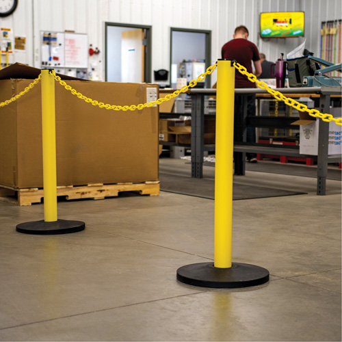 Ensemble de montants industriels avec chaîne en plastique, Hauteur de 37", Noir Advanced Consulting and Training Ltd.
