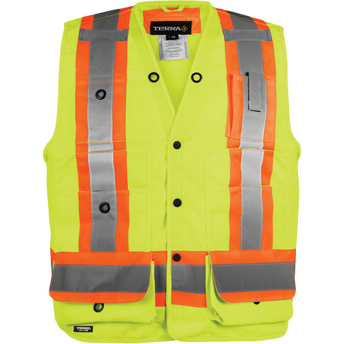 High-Visibility Surveyor's Vest, High Visibility Orange, Small, Polyester Advanced Consulting and Training Ltd.