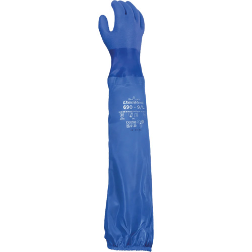 690 Chemical-Resistant Gloves, Size Large/9, 26" L, Cotton/PVC Advanced Consulting and Training Ltd.