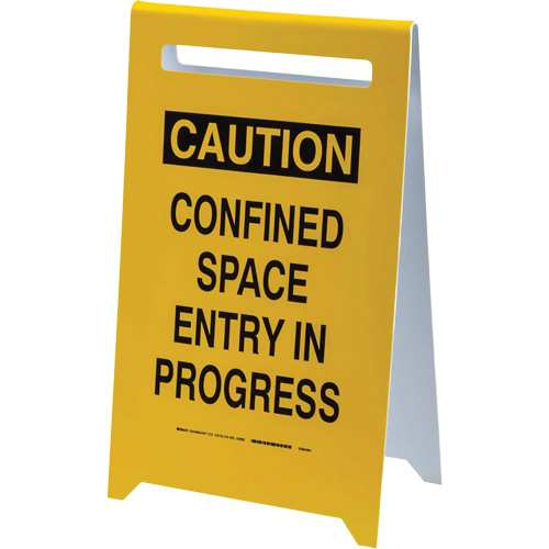Panneau de sol “Caution Confined Space Entry In Progress”, Anglais Advanced Consulting and Training Ltd.