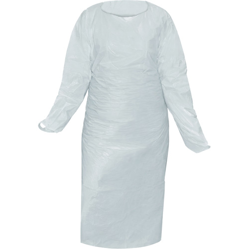 CoverMe Gown with Thumbholes, One Size, White, Polyethylene Advanced Consulting and Training Ltd.