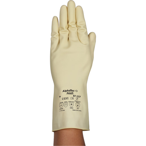 Gants naturels et l&eacute;gers AlphaTec 87-137, Taille 8, 11,8" lo, Latex de caoutchouc, 16 mils Advanced Consulting and Training Ltd.