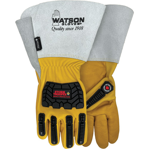 Gants r&eacute;sistants &agrave; leau Storm Trooper, Petit, Paume en Cuir de vache, Poignet Manchette Advanced Consulting and Training Ltd.