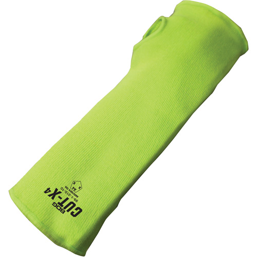 Manchette r&eacute;sistante &agrave; la coupe avec ouverture pour le pouce Cut-X, Fibre de verre/Poly&eacute;thyl&egrave;ne, 14", ASTM ANSI niveau A4, Lime haute visibilit&eacute; Advanced Consulting and Training Ltd.