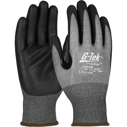 Gants r&eacute;sistant &agrave; la coupe G-Tek avec capacit&eacute; pour &eacute;cran tactile, Taille 2T-Grand, Calibre 18, Rev&ecirc;tement Mousse de nitrile, Enveloppe en PolyKor, ASTM ANSI niveau A4/EN 388 niveau D Advanced Consulting and Training Ltd.