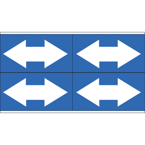 Marqueurs de tuyau avec fl&egrave;ches bidirectionnelles, Autocollant, 1-1/8" h x 7" la, Blanc/bleu Advanced Consulting and Training Ltd.