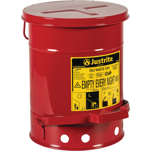 Oily Waste Cans, FM Approved/UL Listed, 6 US Gal., Red Advanced Consulting and Training Ltd.