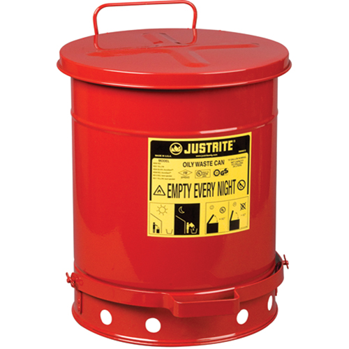 Oily Waste Cans, FM Approved/UL Listed, 10 US gal., Red Advanced Consulting and Training Ltd.