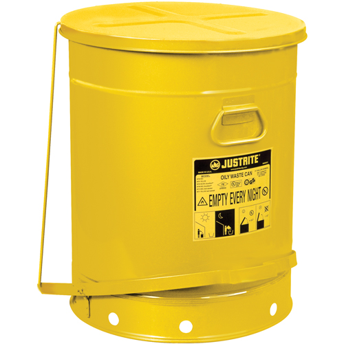 Contenants pour d&eacute;chets huileux, Homologu&eacute; FM/List&eacute; UL, 21 gal. US, Jaune Advanced Consulting and Training Ltd.