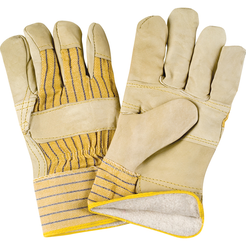 Winter-Lined Patch-Palm Fitters Gloves, Large, Grain Cowhide Palm, Cotton Fleece Inner Lining Advanced Consulting and Training Ltd.