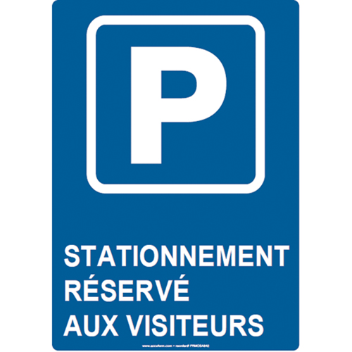 Reserved Parking Sign, 14" x 10", Aluminum, French with Pictogram Advanced Consulting and Training Ltd.