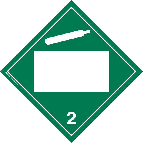 Non-Toxic Gas TDG Placard, Plastic Advanced Consulting and Training Ltd.