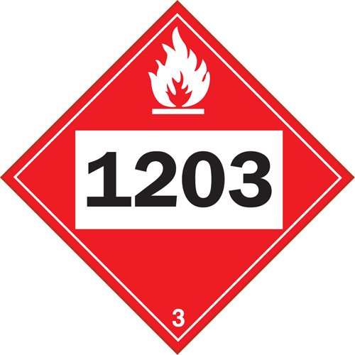 1203 Gasohol & Gasoline Flammable Liquid TDG Placard, Adhesive Vinyl Advanced Consulting and Training Ltd.