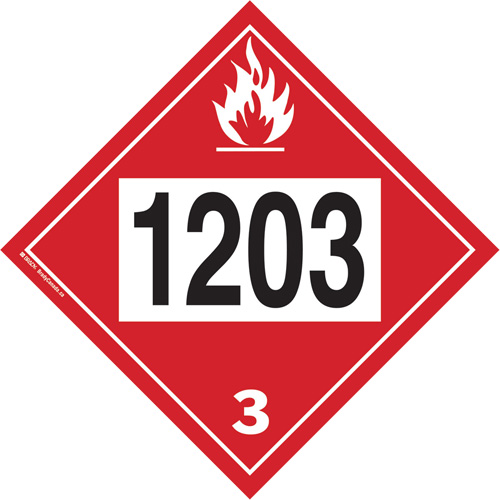 1203 Gasohol & Gasoline Flammable Liquid TDG Placard, Plastic Advanced Consulting and Training Ltd.