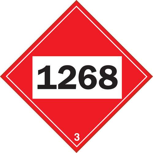 Plaque-&eacute;tiquette TMD 1268 pour distillats de p&eacute;trole, Plastique Advanced Consulting and Training Ltd.