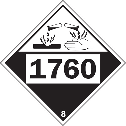 1760 Aluminum Phosphate Corrosive Materials TDG Placard, Plastic Advanced Consulting and Training Ltd.