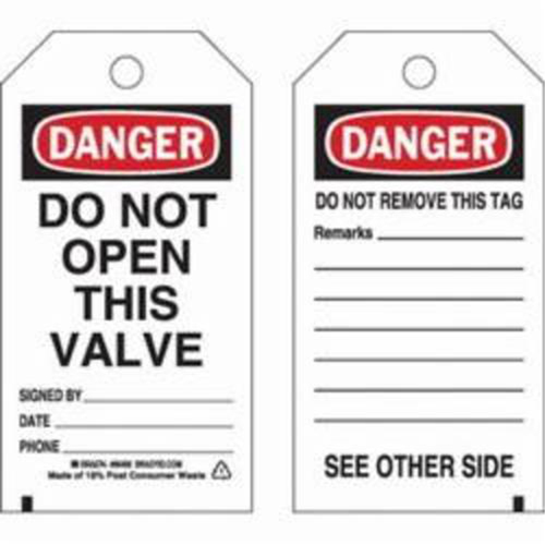 Self-Laminating Safety Tags, Polyester, 3" W x 5-3/4" H, English Advanced Consulting and Training Ltd.