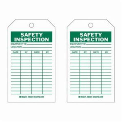 Safety Inspection Tags, Polyester, 4" W x 7" H, English Advanced Consulting and Training Ltd.