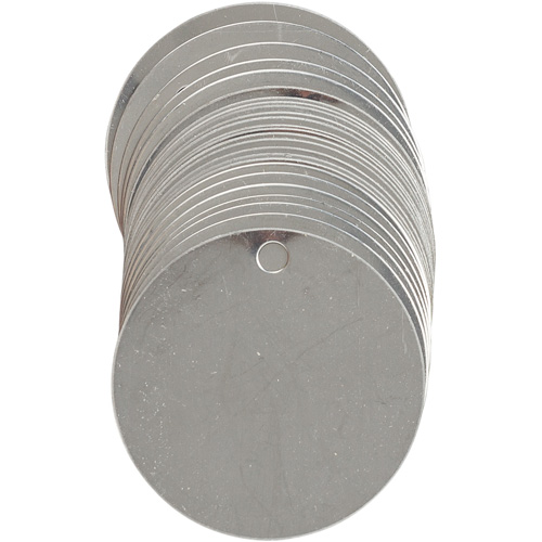 Blank Write-On Valve Tags, Stainless Steel, 2" dia Advanced Consulting and Training Ltd.