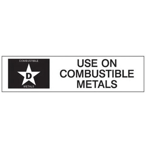 &eacute;tiquette D: Use on Combustible Metals pour extincteur Advanced Consulting and Training Ltd.