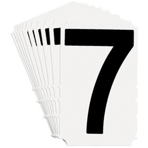 Quick-Align&reg; Individual Gothic Number & Letter Labels, 7, 4" H, Black on White Advanced Consulting and Training Ltd.
