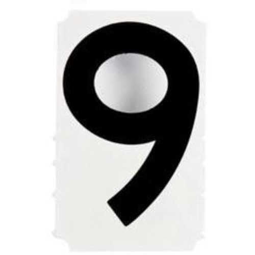 Quick-Align&reg; Individual Gothic Number and Letter Labels, 9, 4" H, Black Advanced Consulting and Training Ltd.