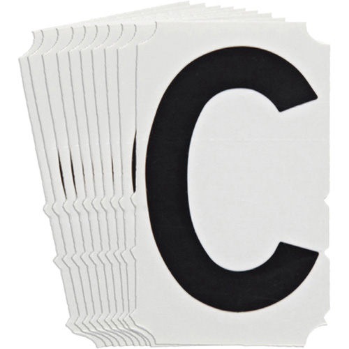 Quick-Align&reg; Individual Gothic Number and Letter Labels, C, 4" H, Black Advanced Consulting and Training Ltd.