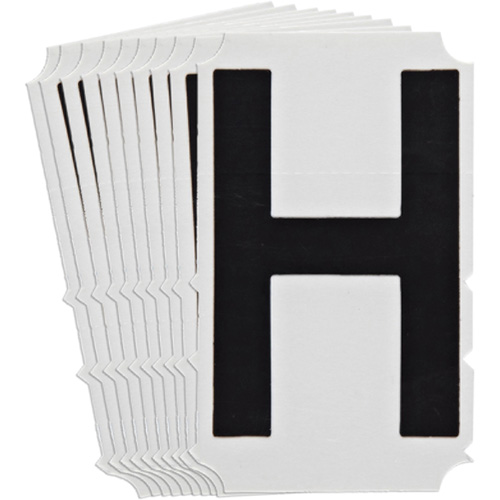 Quick-Align&reg;Individual Gothic Number and Letter Labels, H, 4" H, Black Advanced Consulting and Training Ltd.