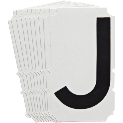 Quick-Align&reg;Individual Gothic Number and Letter Labels, J, 4" H, Black Advanced Consulting and Training Ltd.