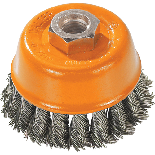 Brosse &agrave; fils nou&eacute;s torsad&eacute;s, 3" dia. x 5/8"-11 arbre Advanced Consulting and Training Ltd.