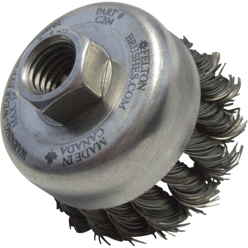 Knotted Wire Wheel Cup Brushes, 3-1/2" Dia. x 5/8"-11 Arbor Advanced Consulting and Training Ltd.