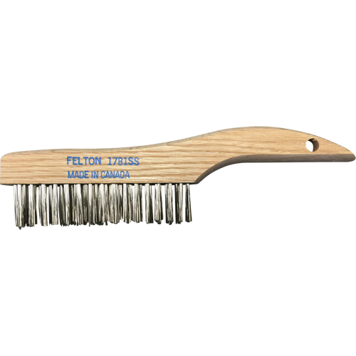 Brosses de nettoyage &agrave; manche en patin, Acier inoxydable, 4 x 16 rangs de fils, Longueur 10" Advanced Consulting and Training Ltd.