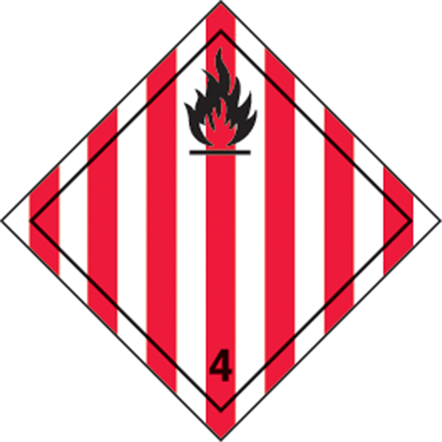 TDG Shipping Labels, Class 4.1, Flammable Solids, Vinyl Advanced Consulting and Training Ltd.