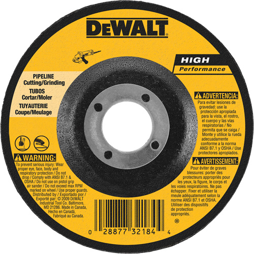 High Performance Pipeline Wheel, 5" x 1/8", 7/8" Arbor, Aluminum Oxide, Type 27 Advanced Consulting and Training Ltd.