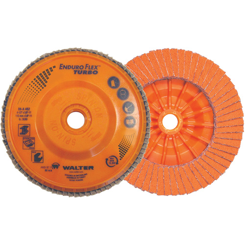 Disque &agrave; lamelles Enduro-Flex Turbo, 4-1/2" x 5/8"-11, Grain 36/60 Advanced Consulting and Training Ltd.