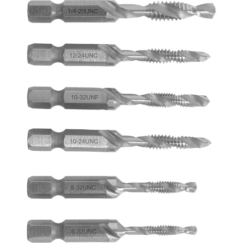 6-32 to 1/4-20 Drill Tap Set, 6 Pieces Advanced Consulting and Training Ltd.