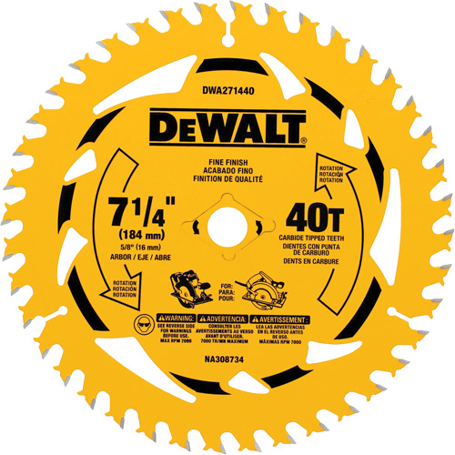 Circular Saw Blade, 7-1/4", 40 Teeth, Wood Use Advanced Consulting and Training Ltd.