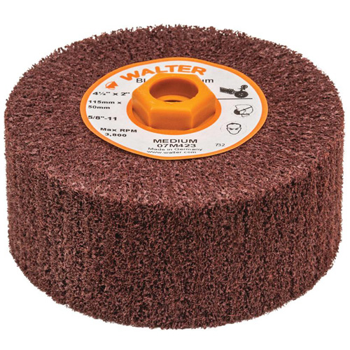 Tambour de conditionnement de surface Blendex, 4-1/2" dia. x 2" la, 5/8"-11 Arbre, Grain Moyen Advanced Consulting and Training Ltd.