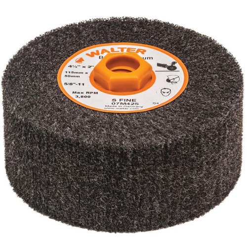 Tambour de conditionnement de surface Blendex, 4-1/2" dia. x 2" la, 5/8"-11 Arbre, Grain Super fin Advanced Consulting and Training Ltd.