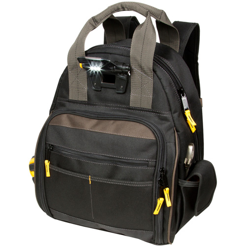 Sacs &agrave; dos pour outils Techgear &agrave; 53 pochettes, 16" lo x 13-1/4" la, Noir, Polyester Advanced Consulting and Training Ltd.