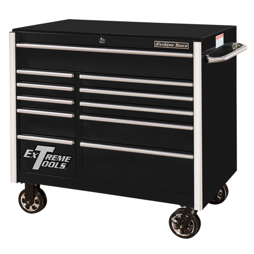 Armoire roulante pour outils s&eacute;rie RX, 11 tiroirs, 41-1/2" la x 25-1/2" p x 40-1/2" h, Noir Advanced Consulting and Training Ltd.