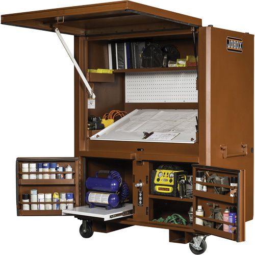 Field Office Jobsite Box, 33" W x 63" D x 80" H, Steel, Red Advanced Consulting and Training Ltd.