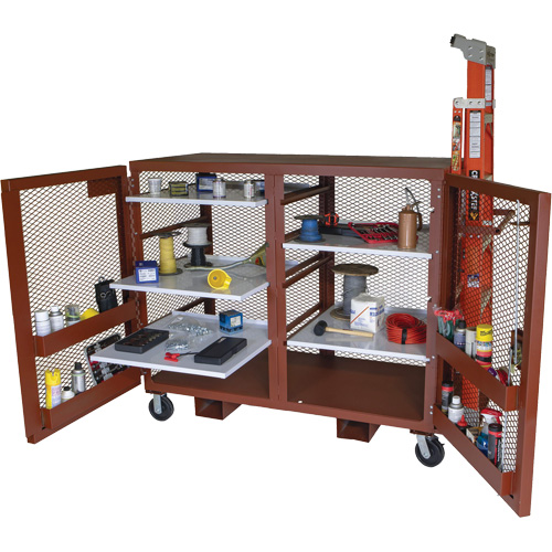 Armoire mobile en treillis, Acier, 49 pi³, Rouge Advanced Consulting and Training Ltd.