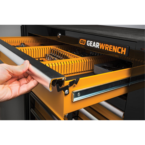Powered Tool Cart, 11 Drawers, 42-1/2" W x 24-7/16" D x 41" H, Black/Orange Advanced Consulting and Training Ltd.