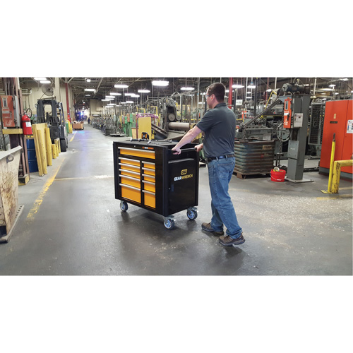 Powered Tool Cart, 11 Drawers, 42-1/2" W x 24-7/16" D x 41" H, Black/Orange Advanced Consulting and Training Ltd.