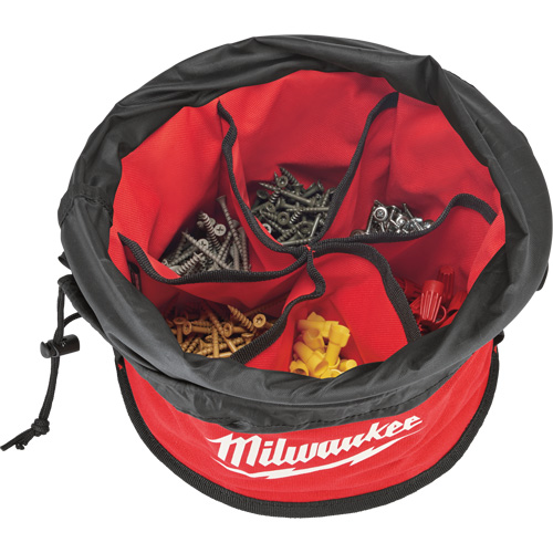 Sac range-tout style parachute, 11-4/5" lo x 11-4/5" la x 11" h, Nylon, Noir/Rouge Advanced Consulting and Training Ltd.