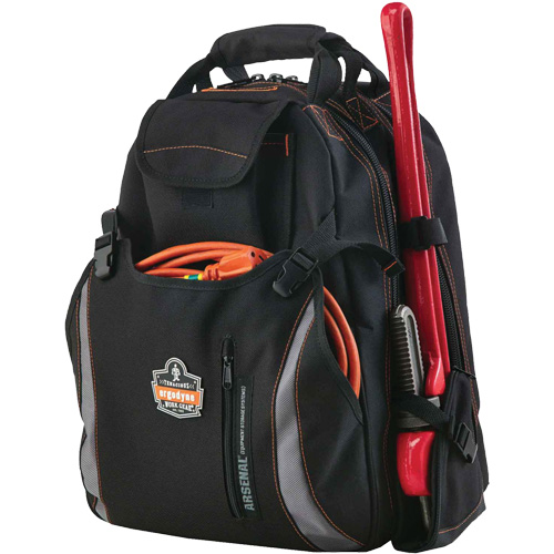 Arsenal&reg; 5843 Tool Backpack, 13-1/2" L x 8-1/2" W, Black, Polyester Advanced Consulting and Training Ltd.