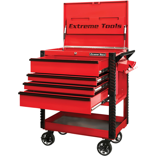 EX Deluxe Series Tool Cart, 4 Drawers, 22-7/8" L x 33" W x 44-1/4" H, Red Advanced Consulting and Training Ltd.
