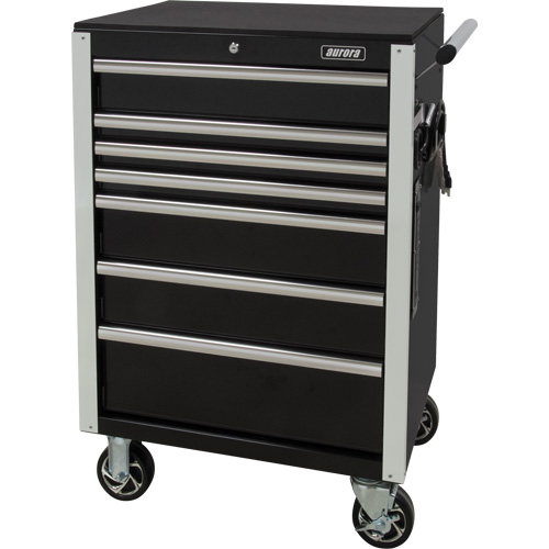 Chariot &agrave; outils &agrave; usage intensif, 7 tiroirs, 28" la x 22" p x 42-3/8" h, Noir Advanced Consulting and Training Ltd.