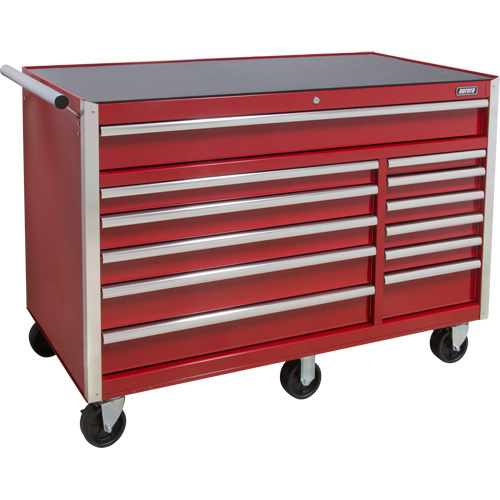 Chariot &agrave; outils industriel, 12 tiroirs, 56" la x 24-1/2" p x 38-1/8" h, Rouge Advanced Consulting and Training Ltd.